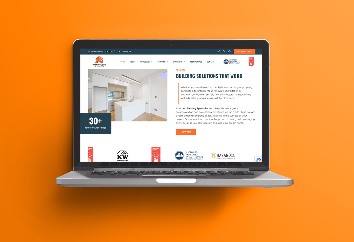 Urban Building Specialist website project.