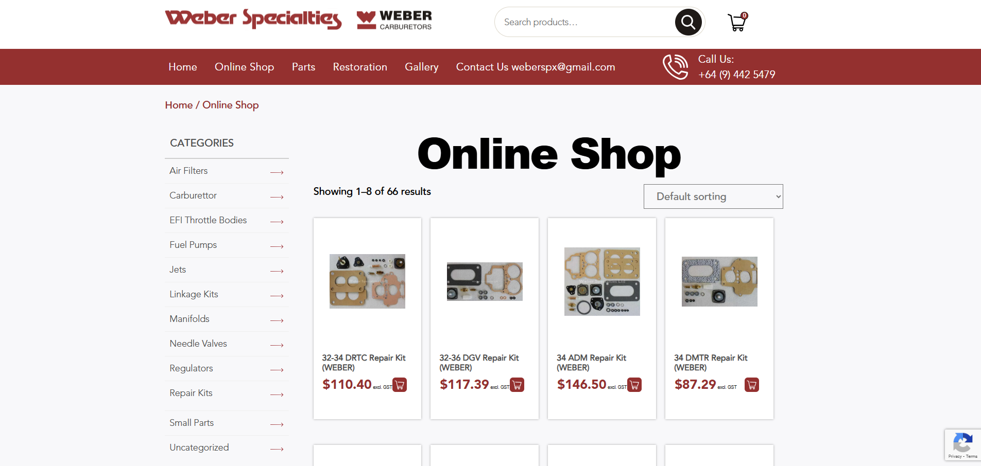 Weber Specialties website project image 3.