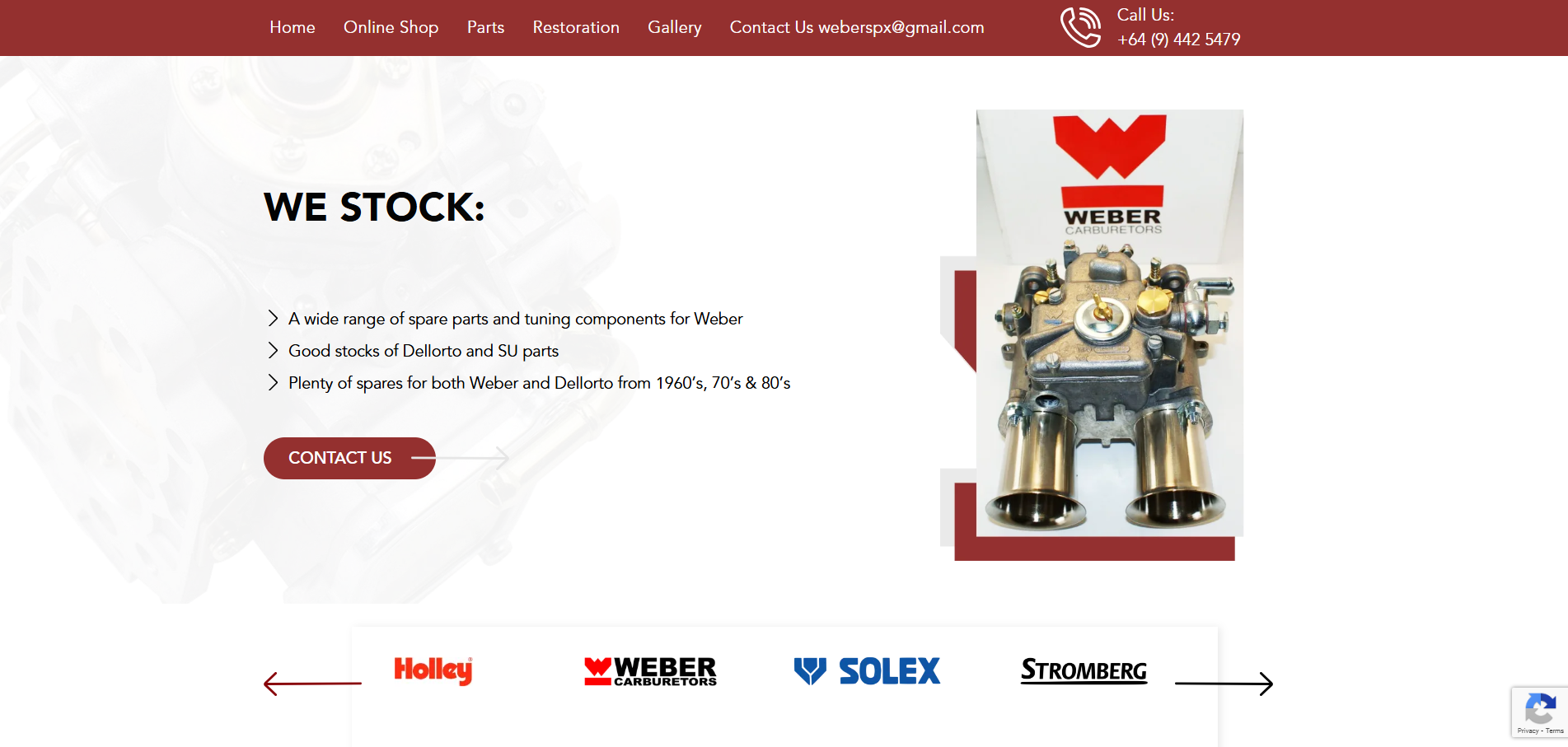 Weber Specialties website project image 2.