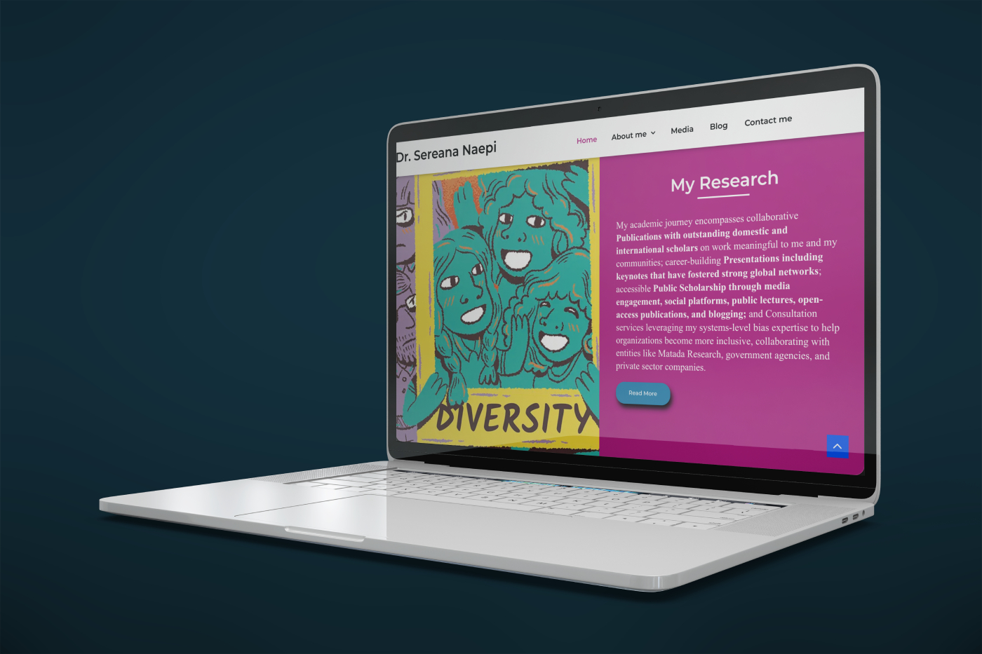 Dr Sereana Naepi website project image 1.