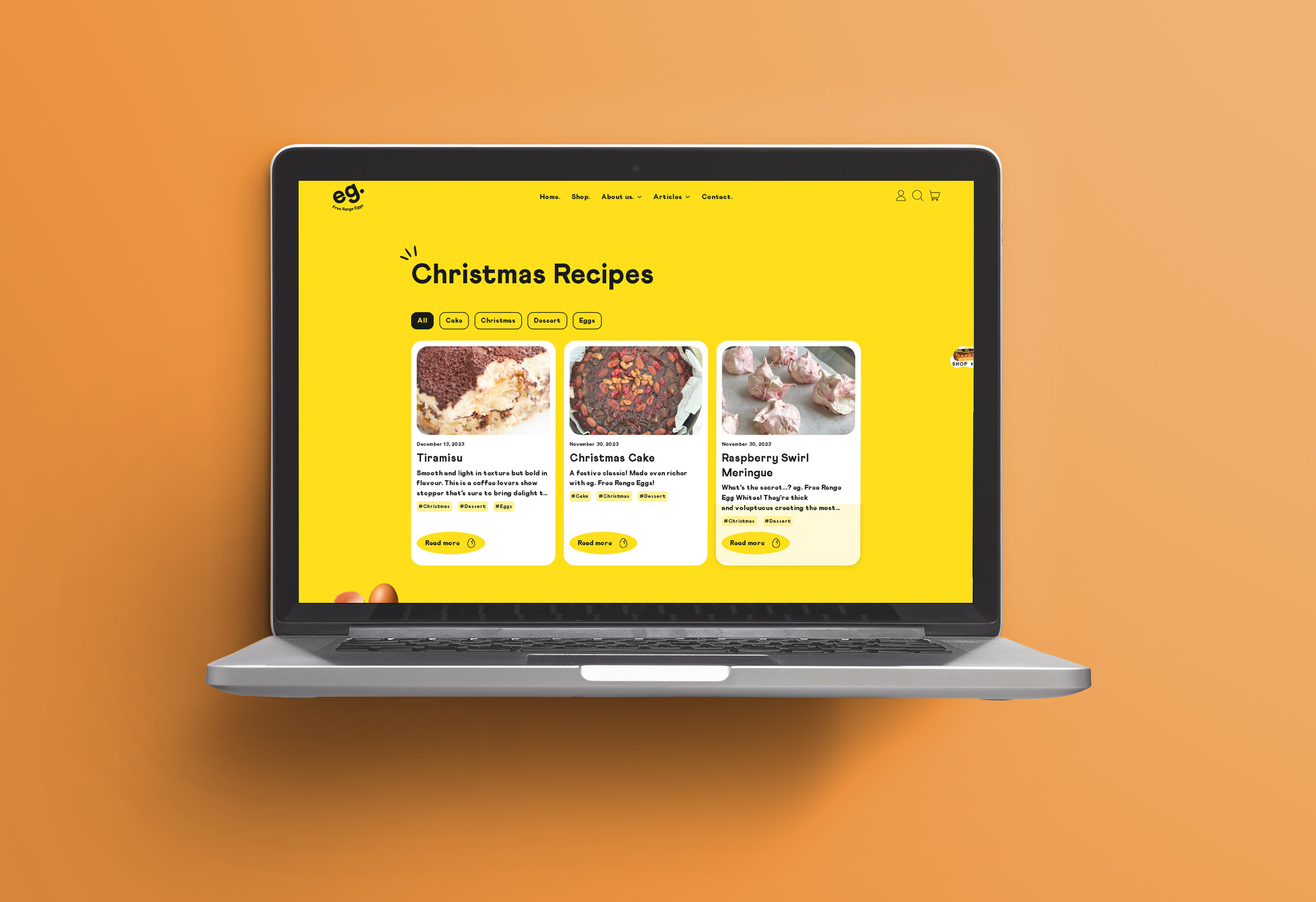 eg Free Range Eggs website project.
