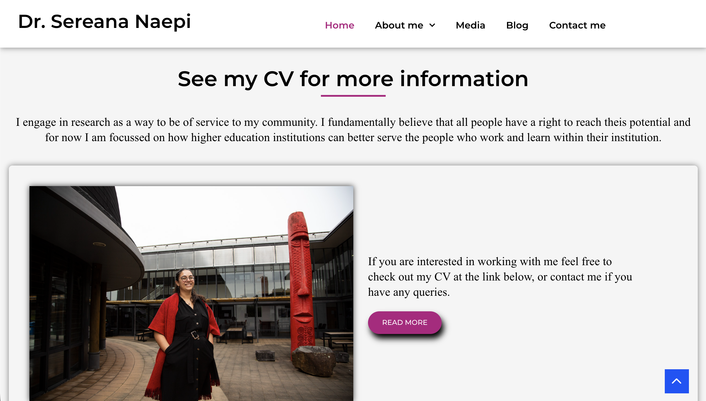 Dr Sereana Naepi website project image 2.