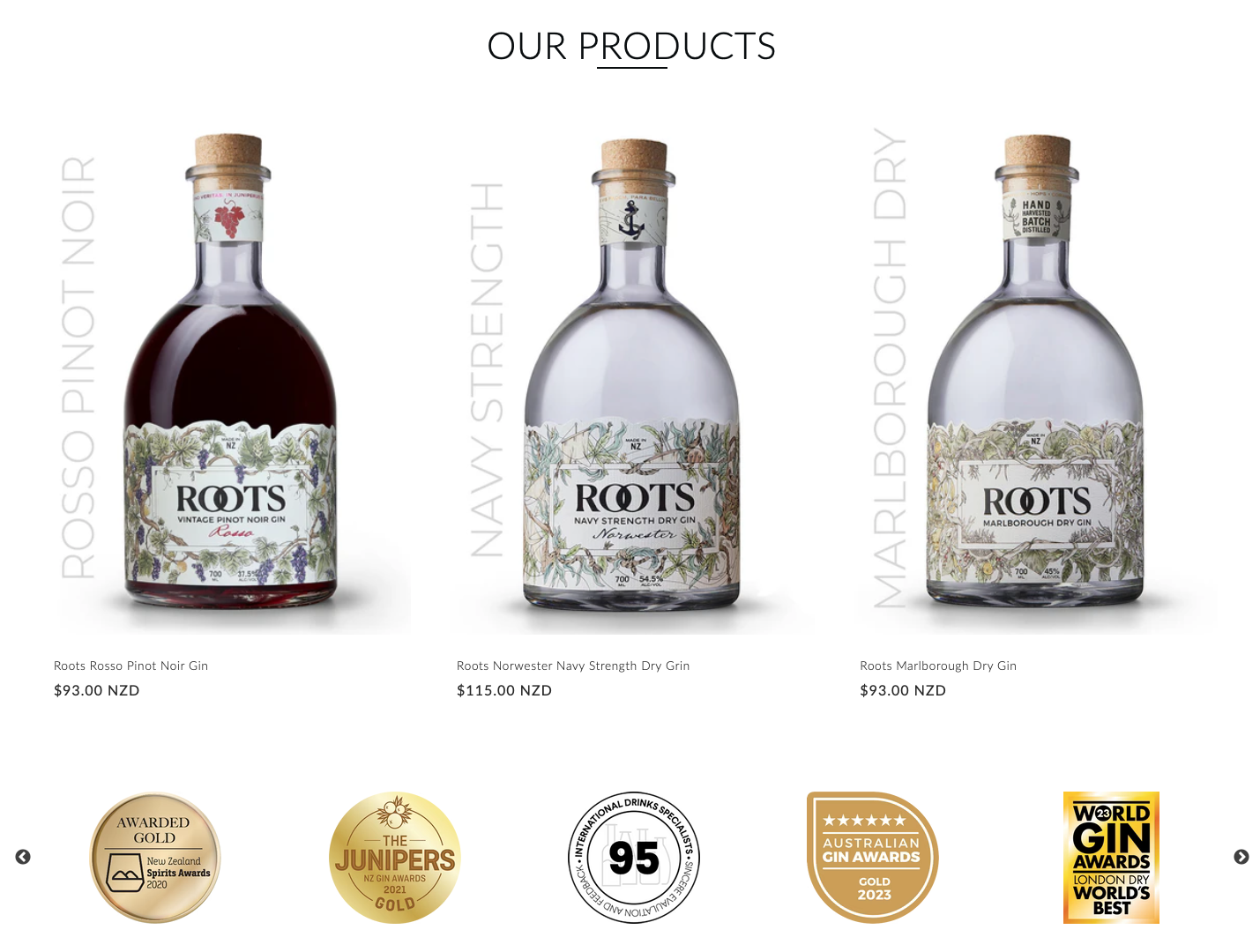 Elemental Distillers website project preview.