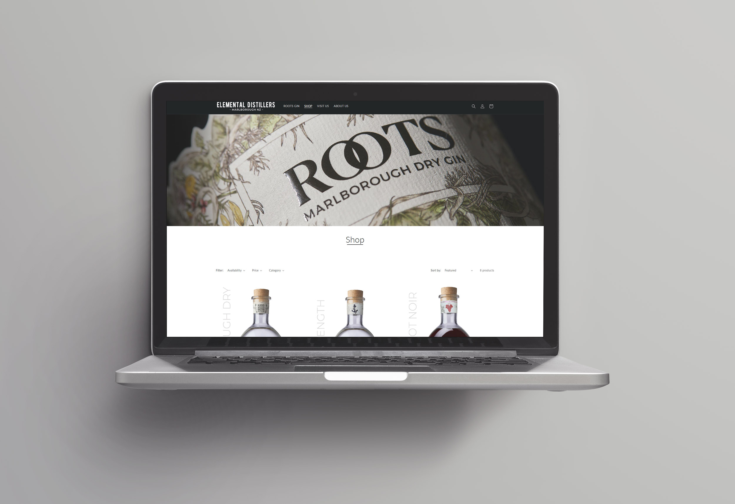 Elemental Distillers website project image 1.