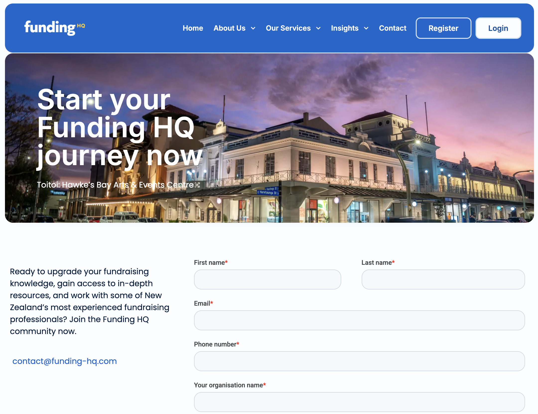 Funding HQ website project image 2.