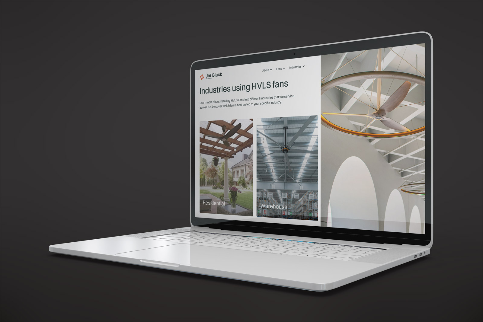 Jet Black Fans website project.
