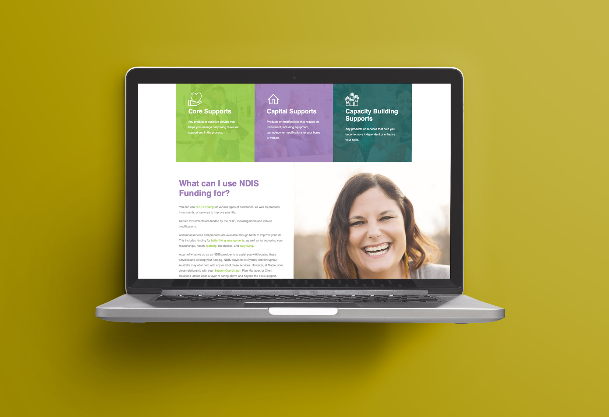 Maple Community Services Australia website project image 1.