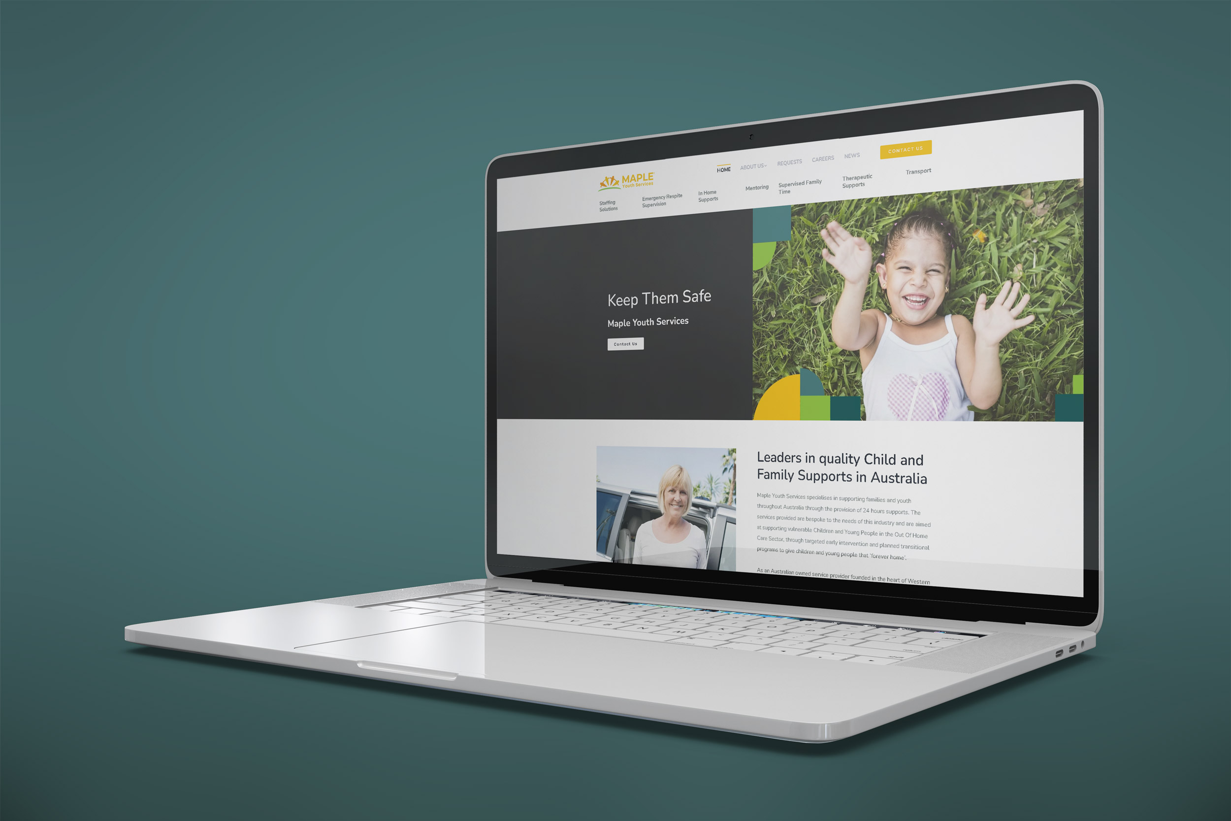 Maple Youth Services website project image 1.