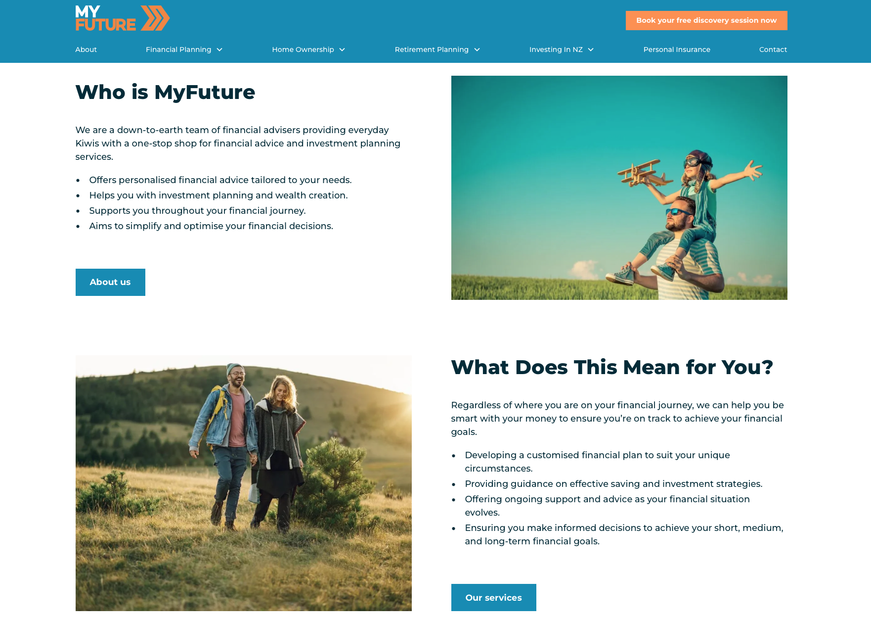 My Future Plan website project image 2.