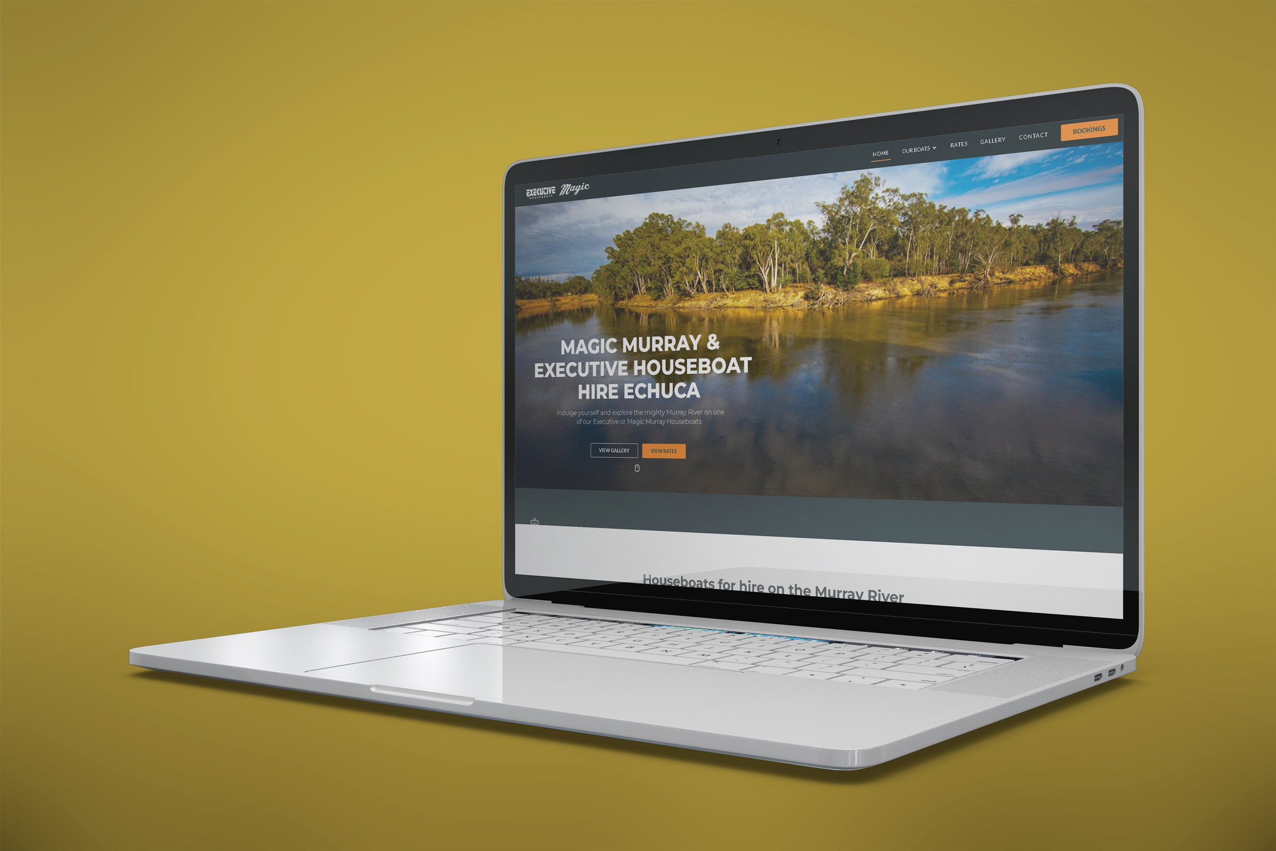Executive HouseBoats Murray River website project.