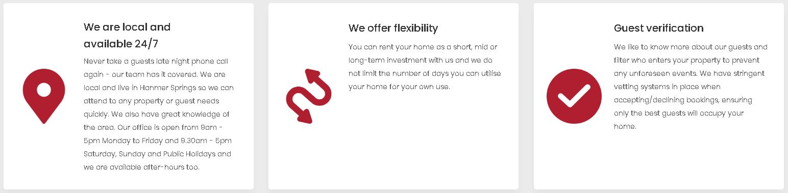 Hanmer Holiday Homes website project image 1.