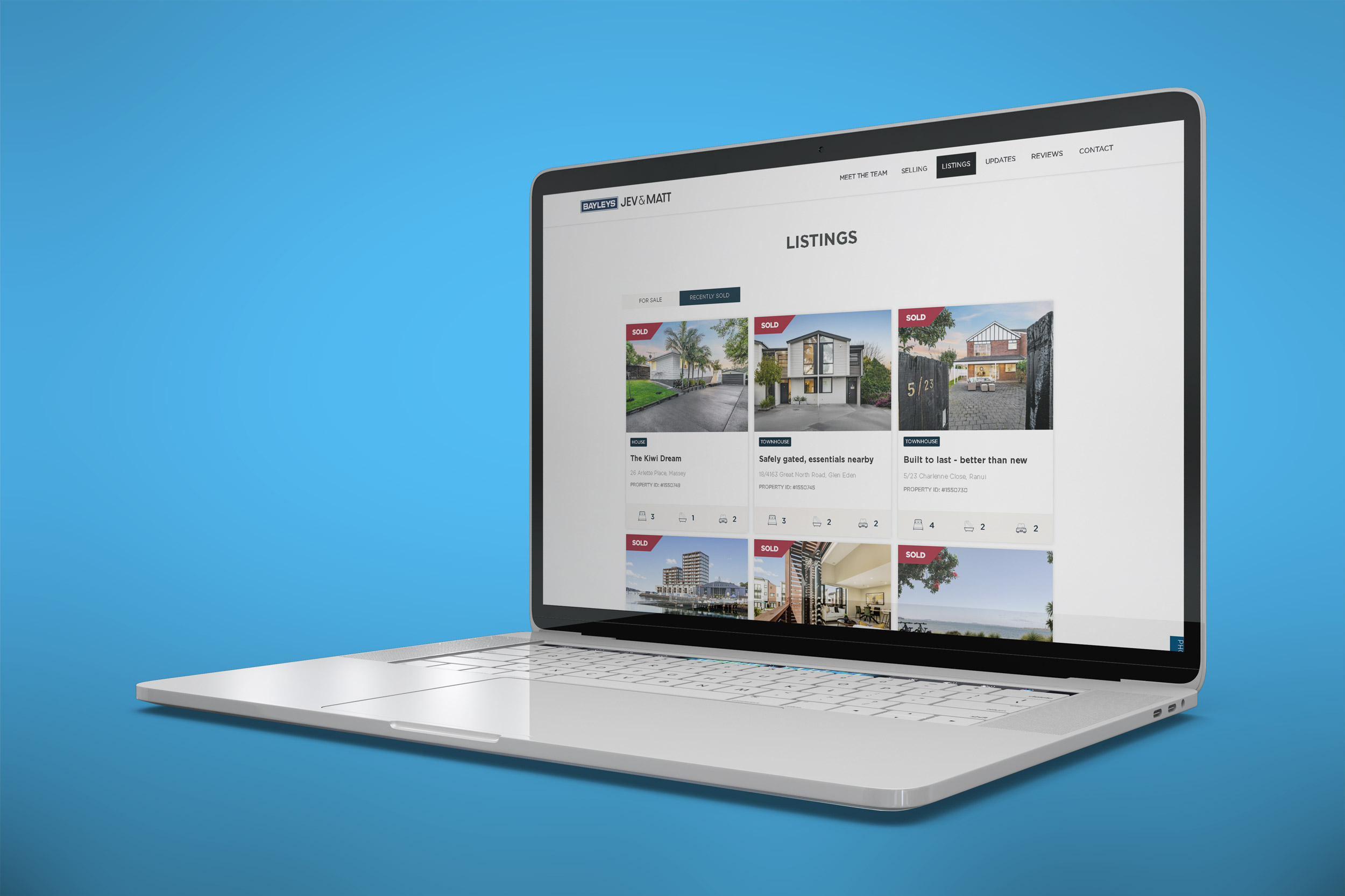 Jev & Matt - Bayleys Real Estate website project.