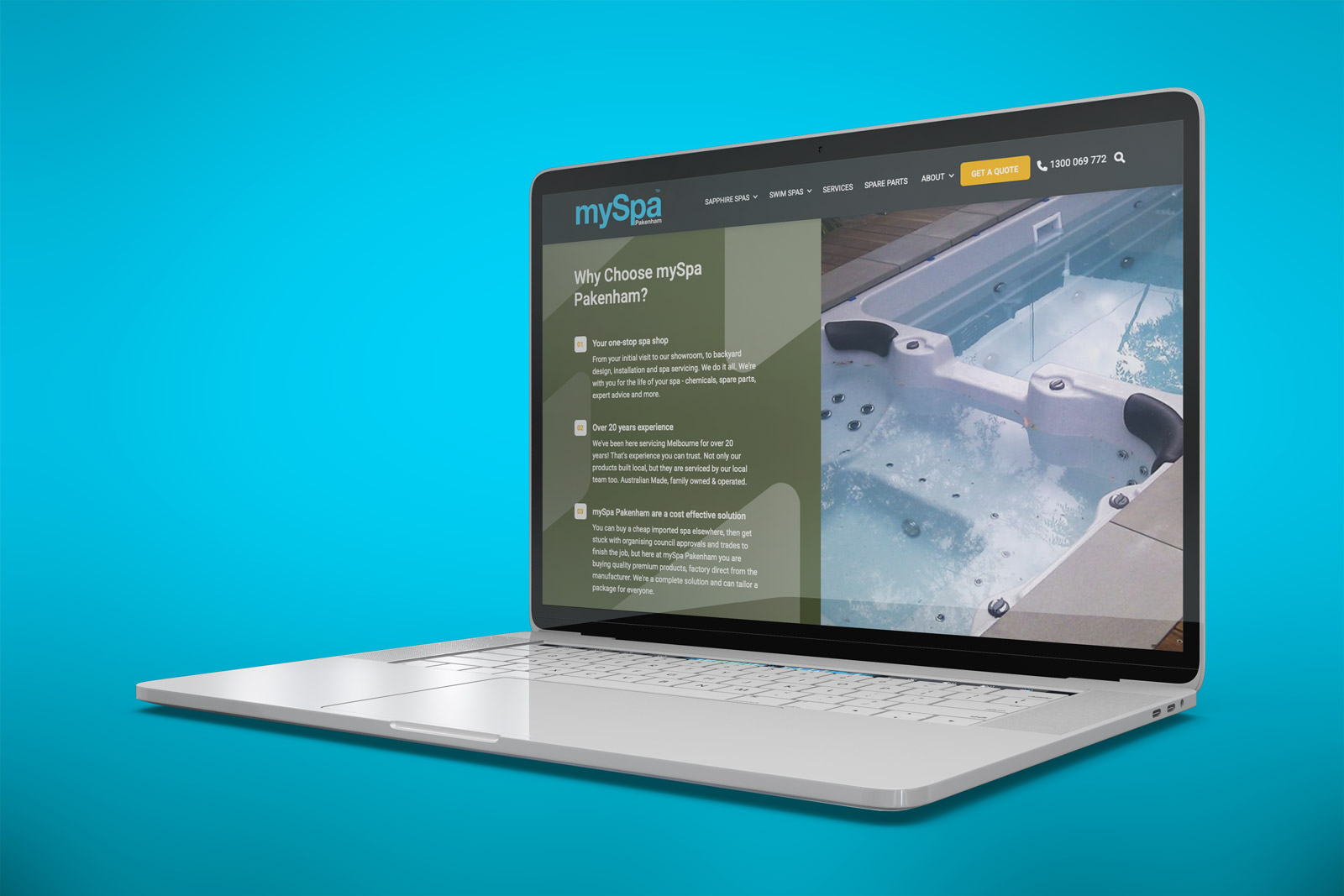 MySpa Pakenham website project image 1.