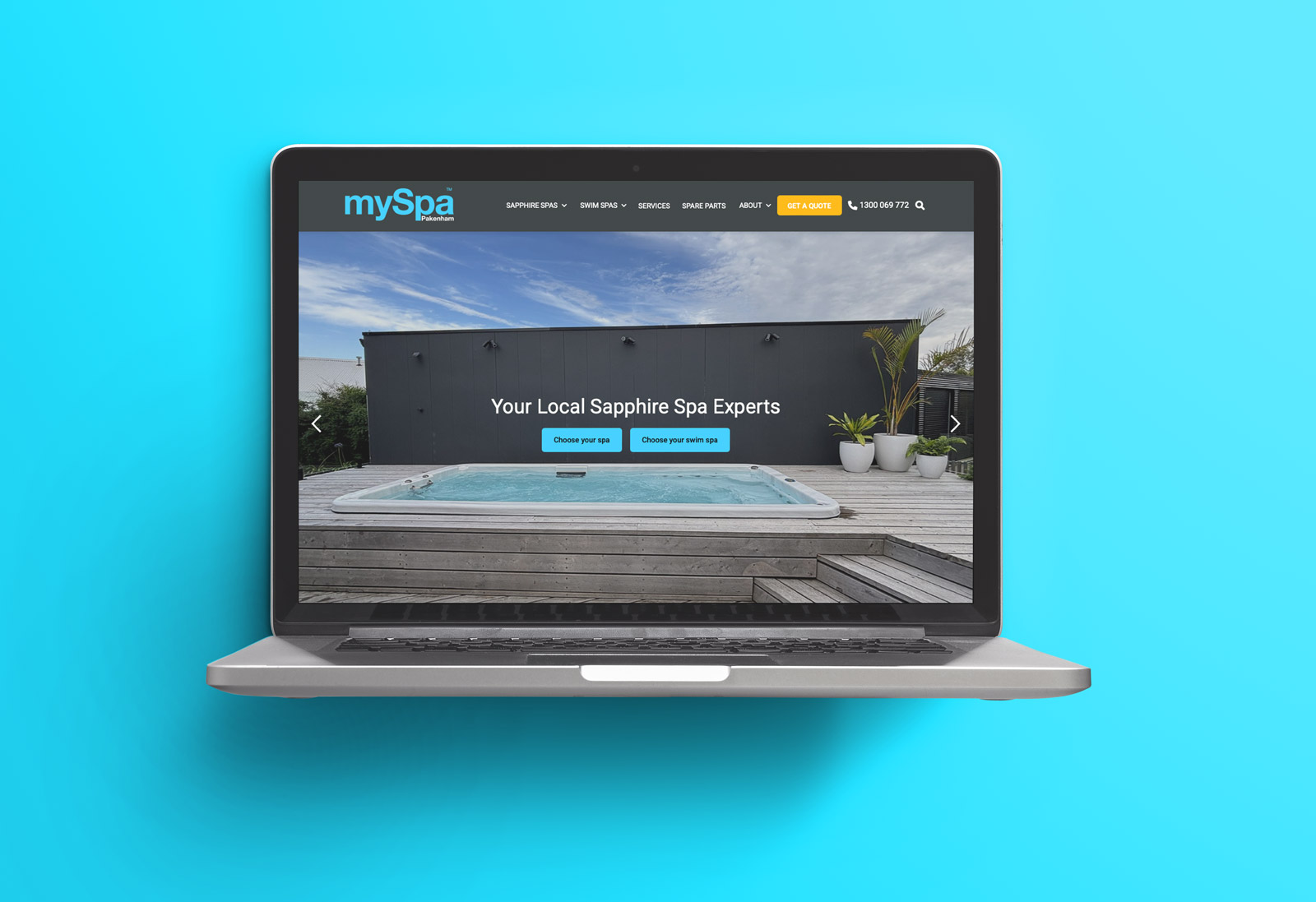 MySpa Pakenham website project.