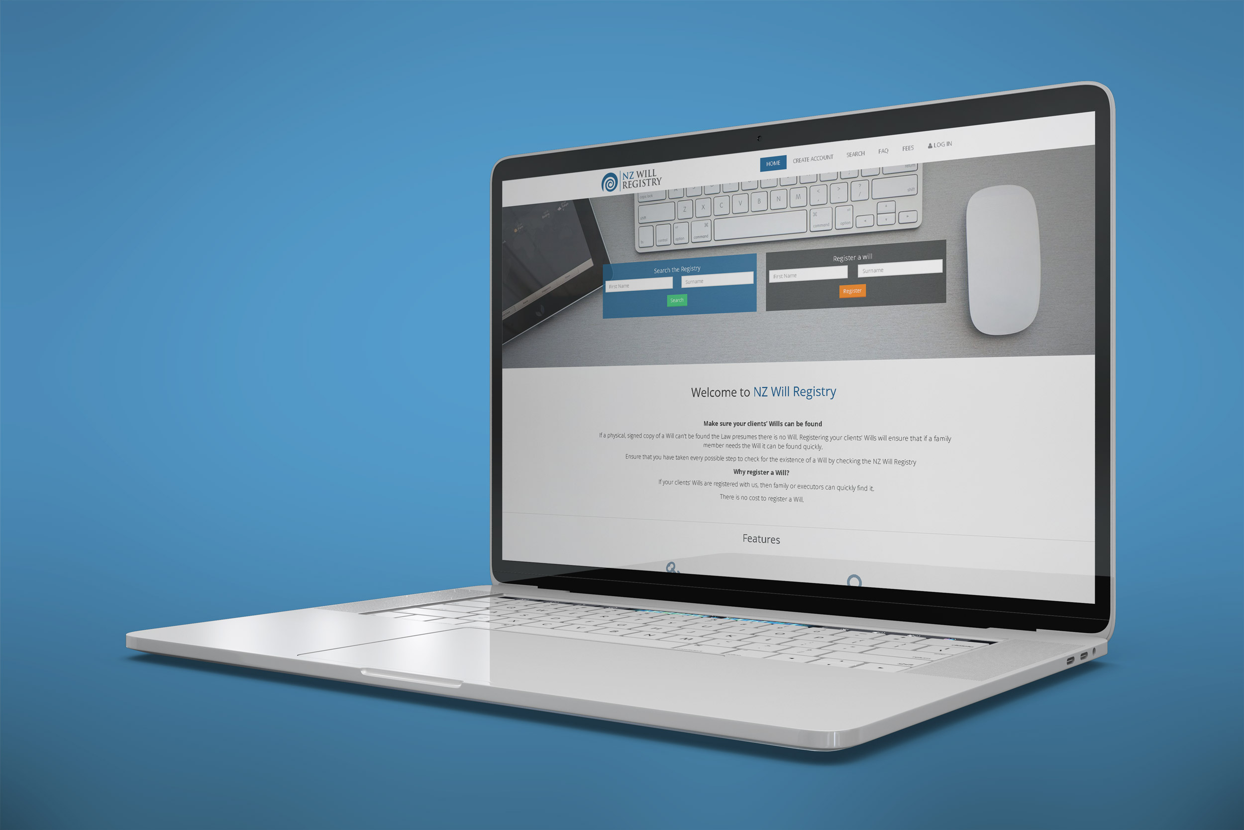 NZ Will Registry website project.