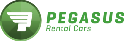 Pegasus Rental Cars logo.