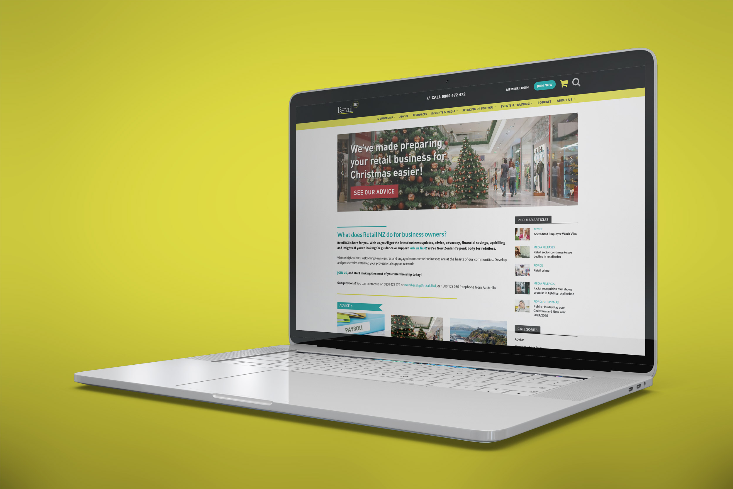 Retail NZ website project.