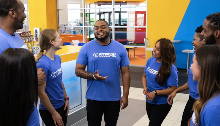 Fitness Connection employees talking