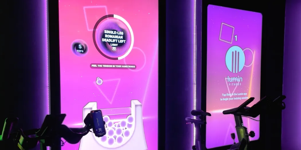 a lumin station for the gaming workout experience