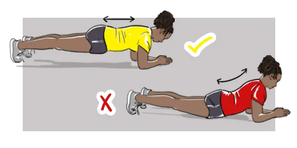 Girl Showing Proper Form While Doing A Plank Workout