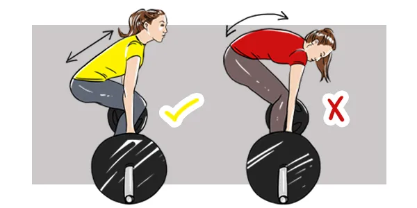 Girl Showing Proper Deadlift Form While Working Out