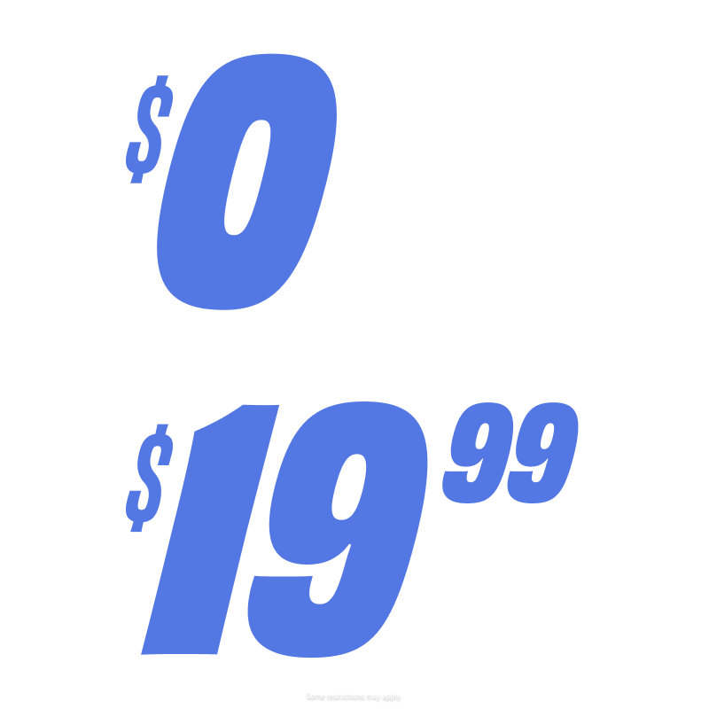 No Enrollment Fee + $19.99 a month!