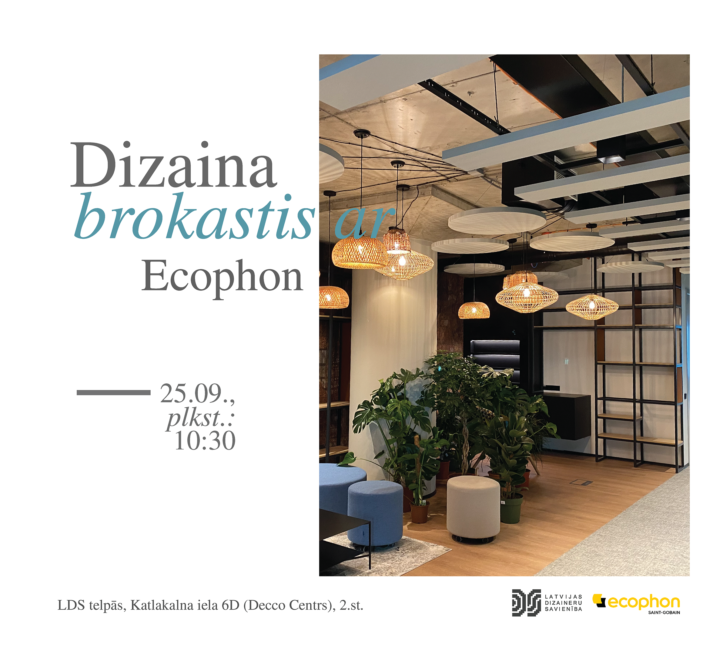 Dizaina brokastis ar Ecophon