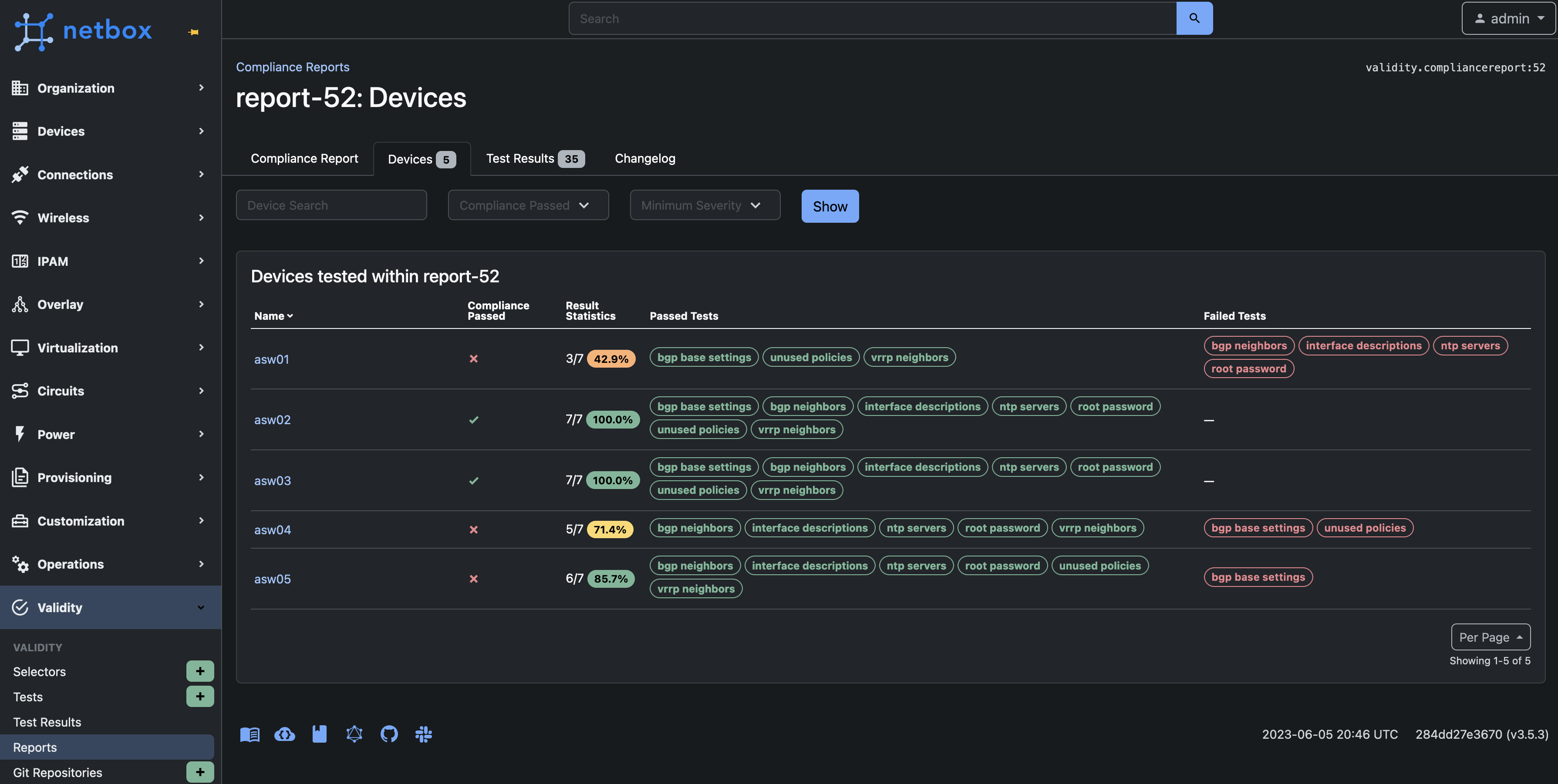 netbox dcim validity demo