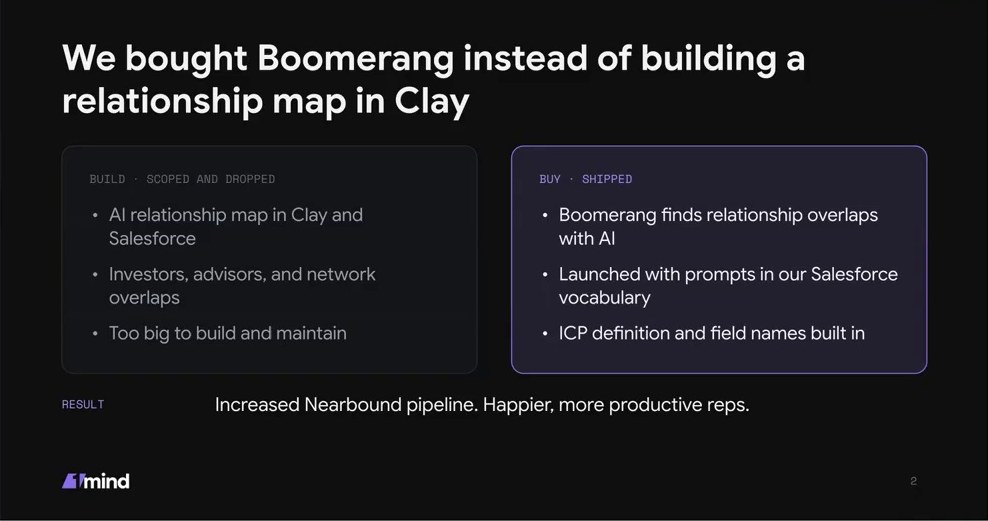 Josh’s slide: build vs buy