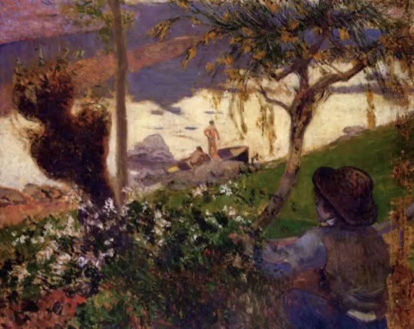 Paul Gauguin, La rivière blanche – Portrait de Madeleine Bernard, 1888, Huile sur toile, H, 72 cm ; L, 58 cm, Musée de Grenoble, France.