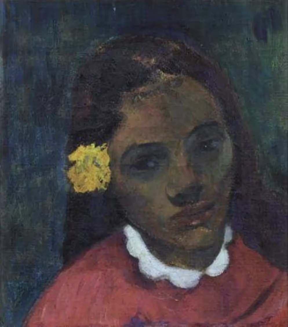 Paul Gauguin, Femme à la fleur jaune, 1891, Huile sur toile, H, 30cm ; L 25cm, Collection privée.