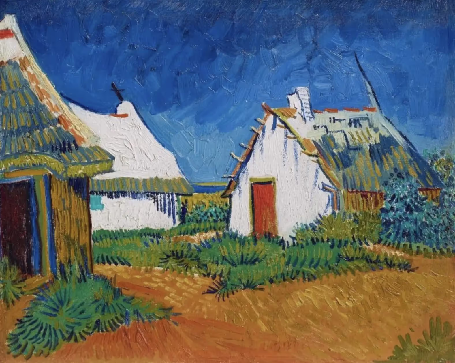 Vincent van Gogh, Mas Blanc à Saintes-Maries, Arles début juin 1888, Huile sur toile, H, 33,5 cm ; L, 41,5 cm, Kunsthaus, Zürich, Suisse.