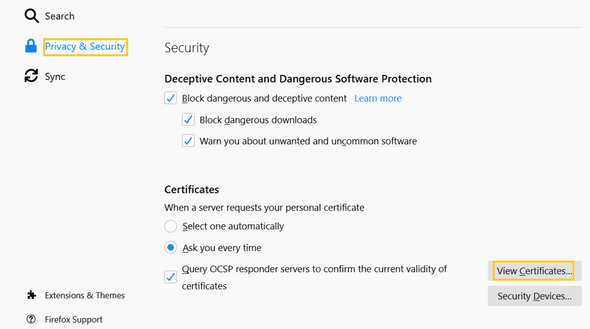 view-certificates