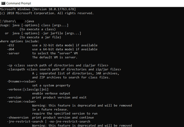 Java cmd