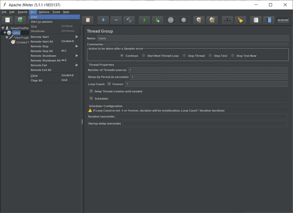 JMeter Run Test Plan