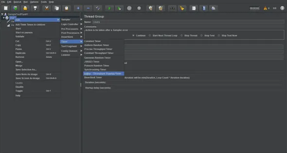 JMeter Throughput shaping