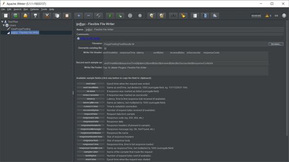 JMeter Flexible file writer