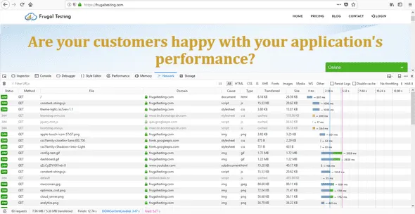 FrugalTesting web developer for firefox