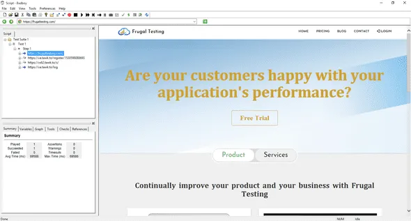 FrugalTesting export to jmeter badboy