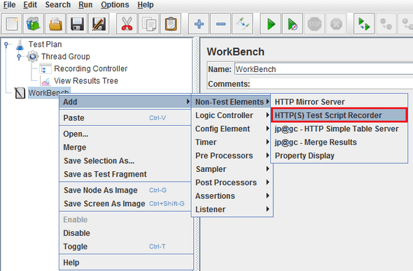 record traffic in jmeter test script recorder