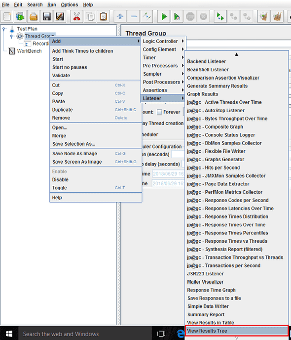 record traffic in jmeter view results tree