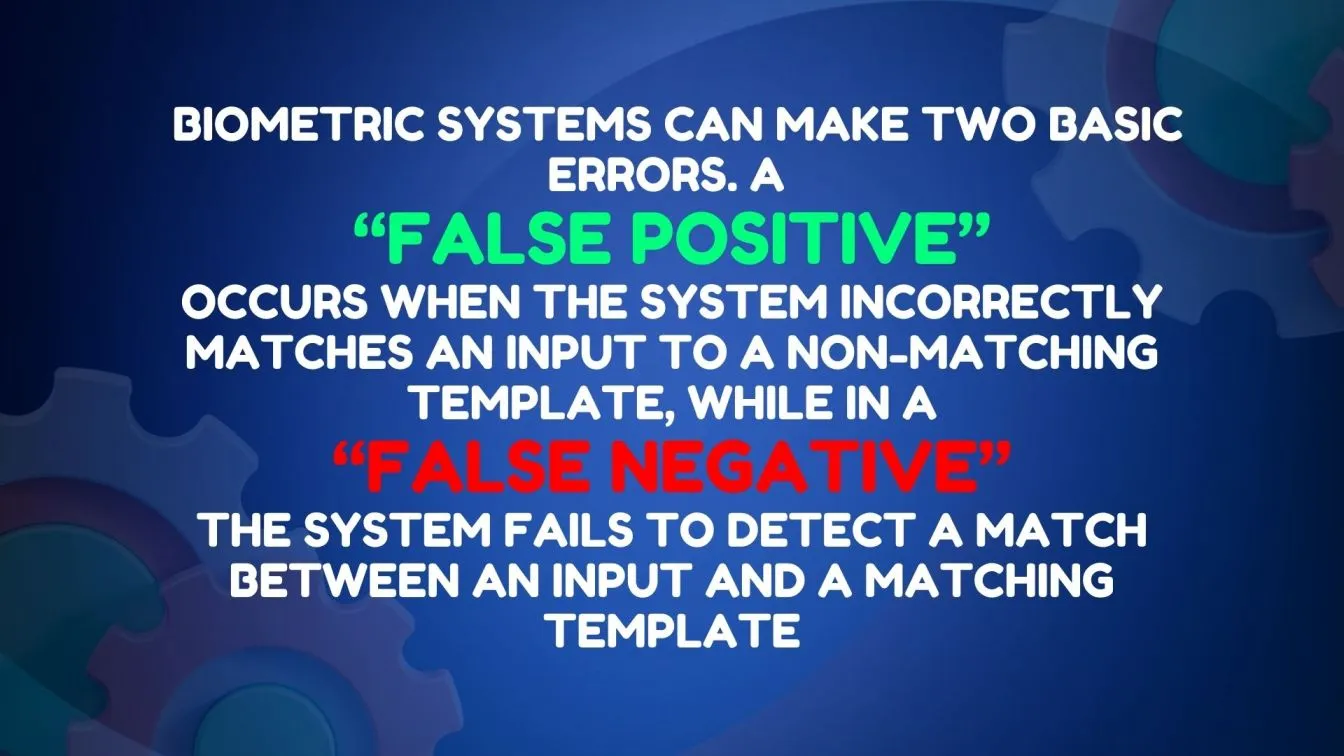 Biometric systems can make critical errors