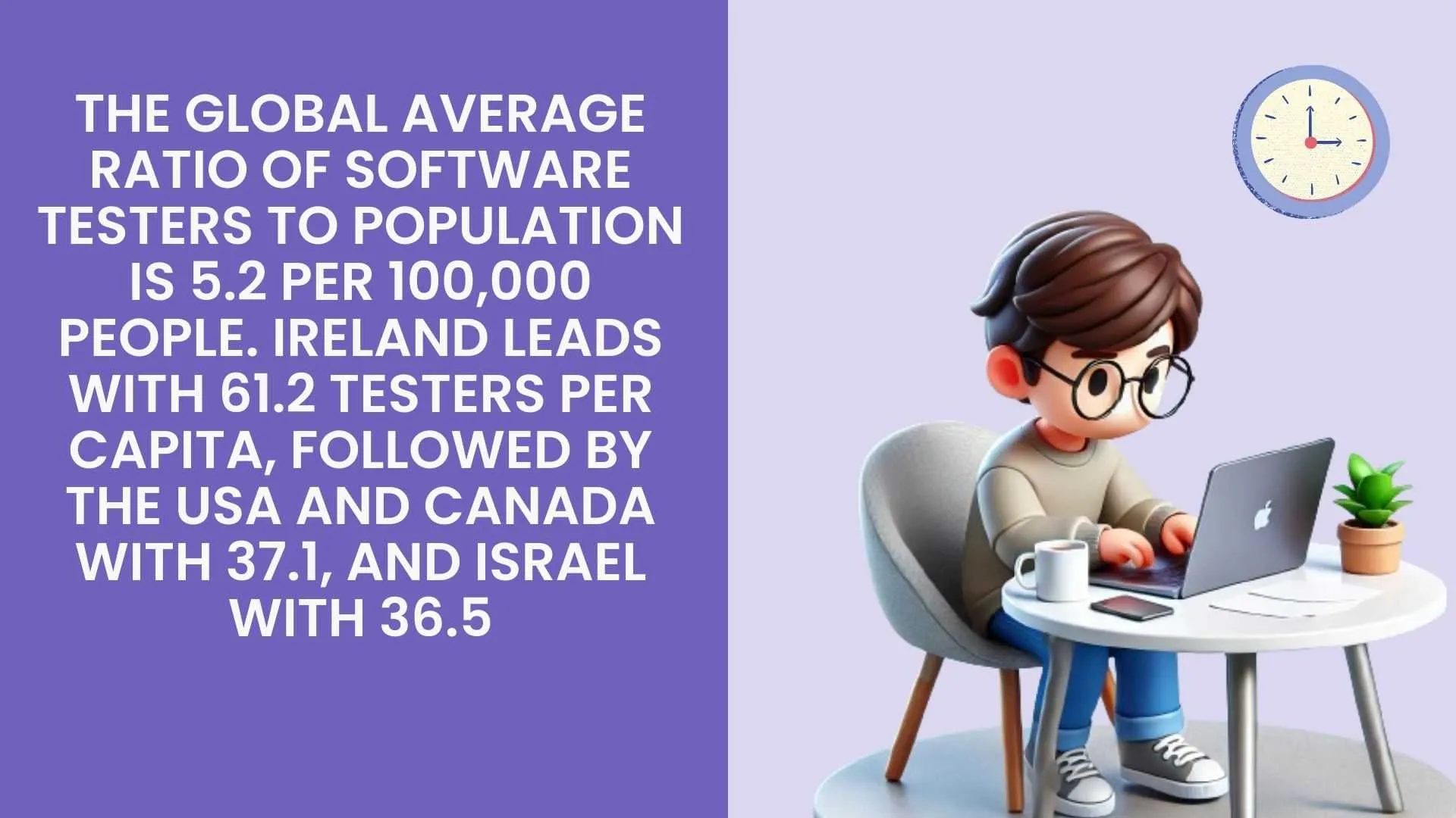 Global software tester distribution comparison