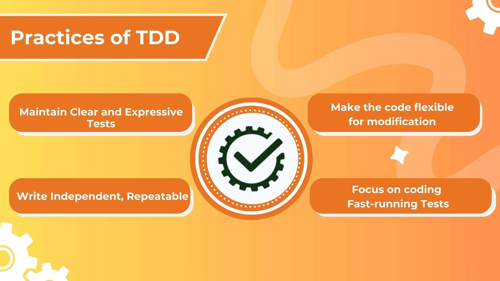 Clear, independent, fast, flexible TDD tests