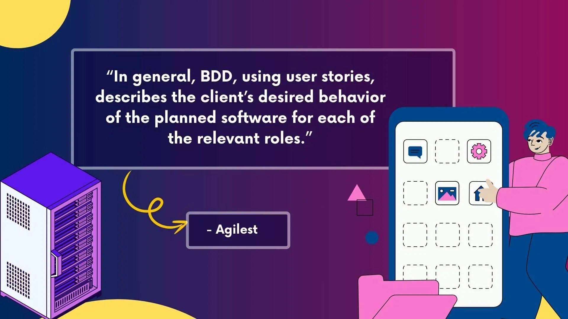 BDD outlines client behavior in user stories