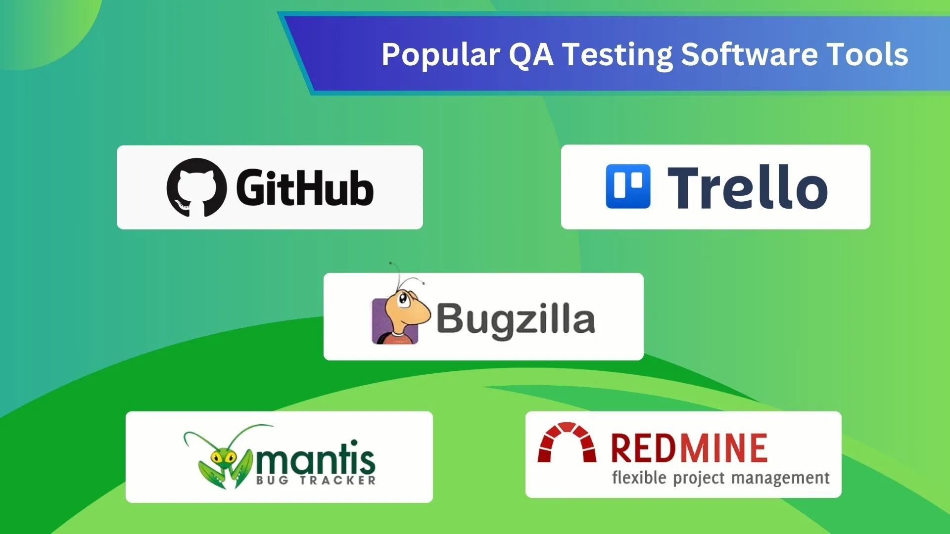 Popular QA testing tools logos