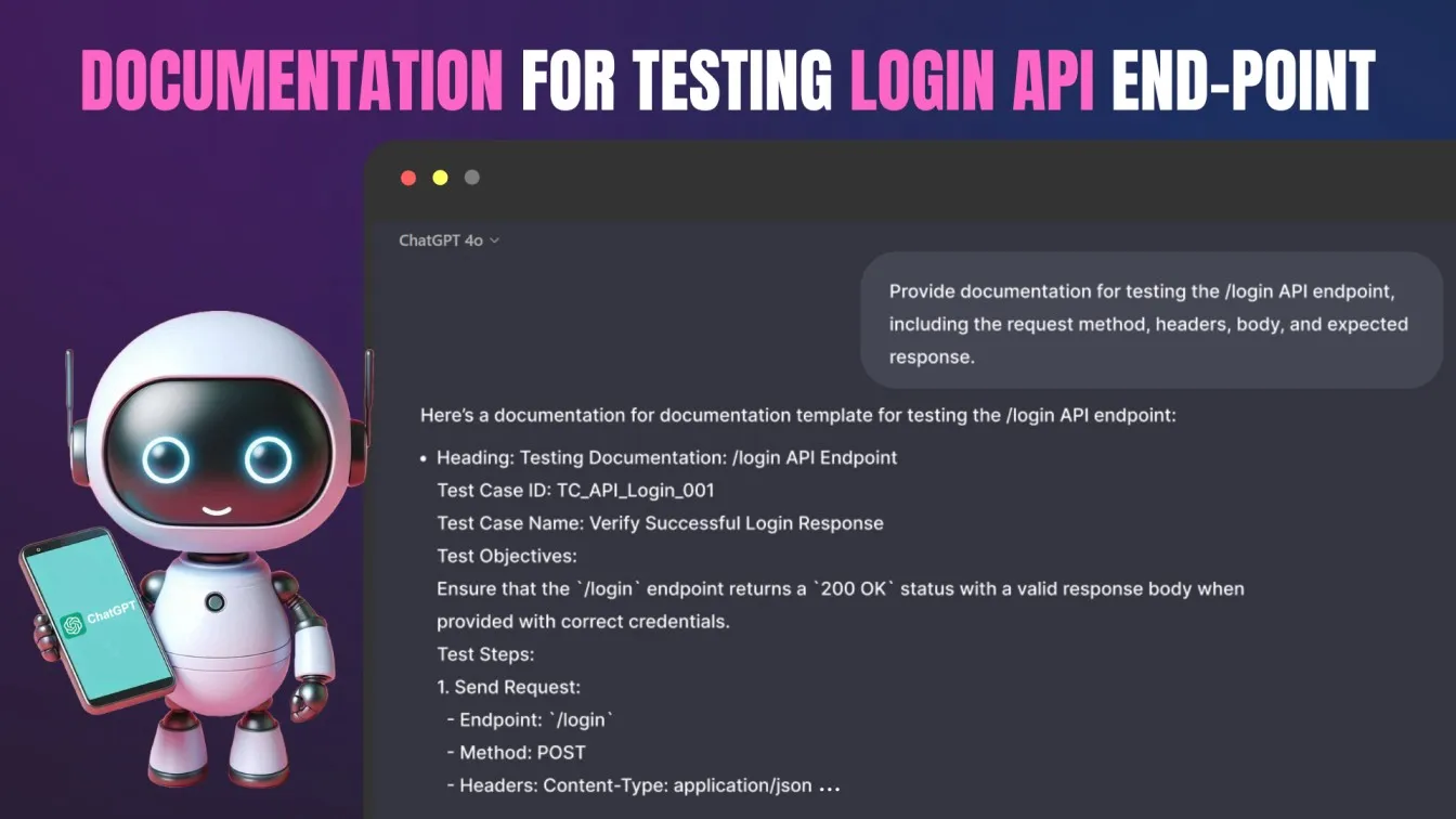 Doumentation for Testing Login API End-point