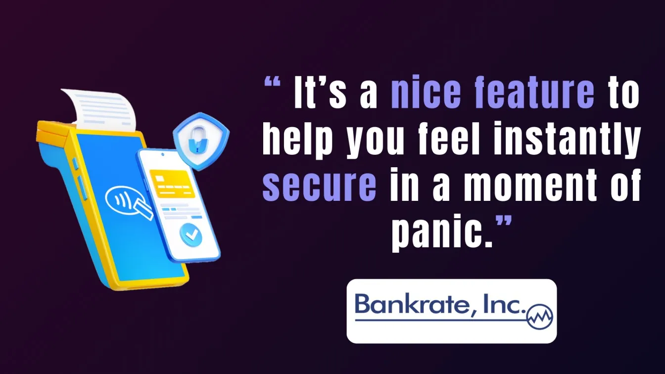 Instant security feature for moments of panic