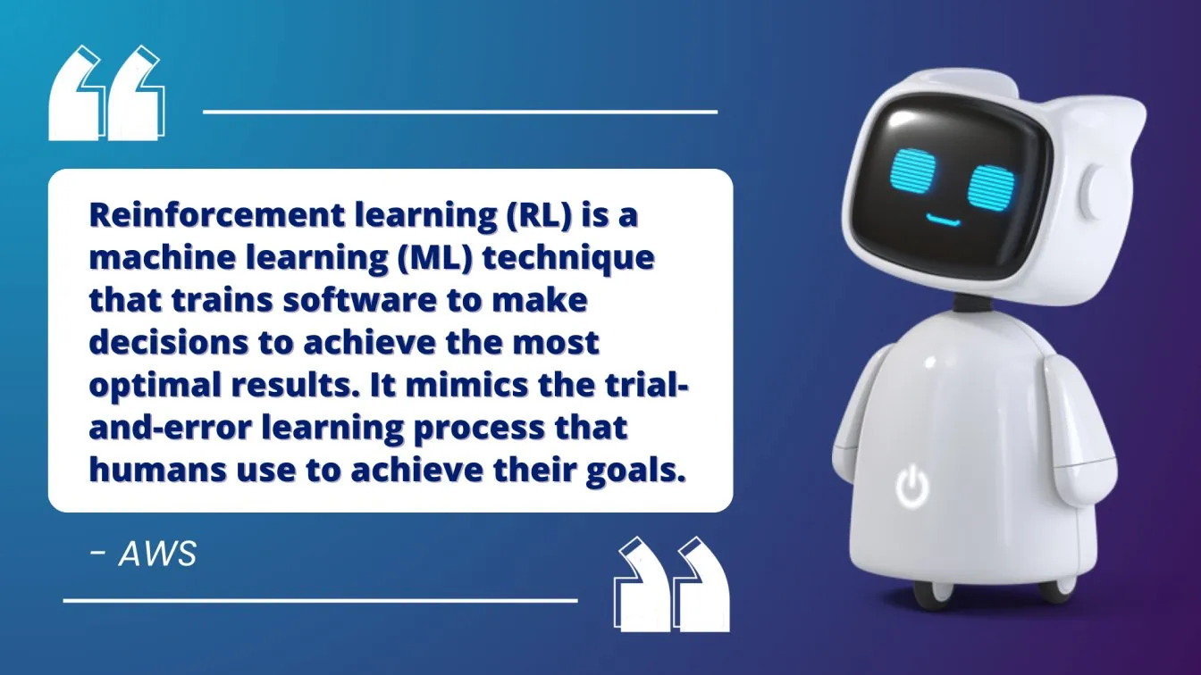 Reinforcement learning optimizes decisions via trial-and-error
