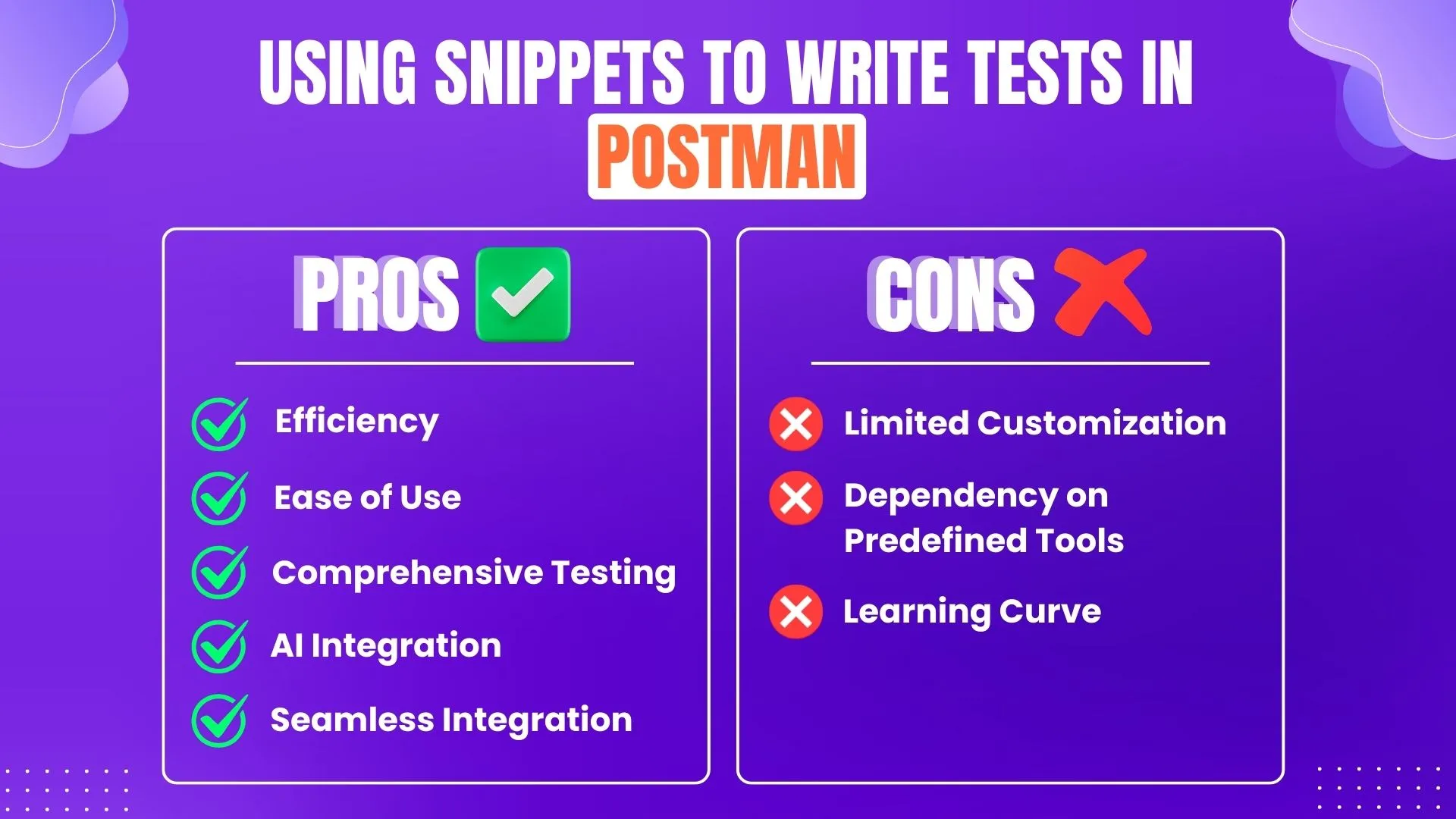 Using Snippets to Write Tests in Postman